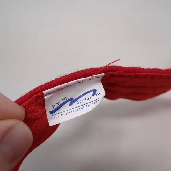 Mustangs Herzog Strapback Sun Visor Cap Red One Size Adjustable Bwm Global - Picture 9 of 10